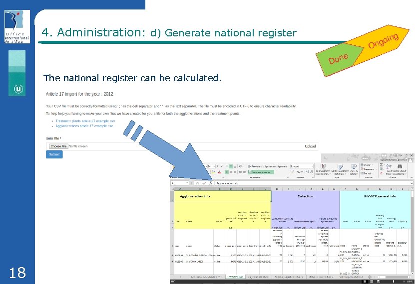 4. Administration: d) Generate national register g goin On e Don The national register