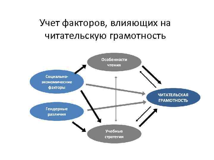 Учет факторов, влияющих на читательскую грамотность 