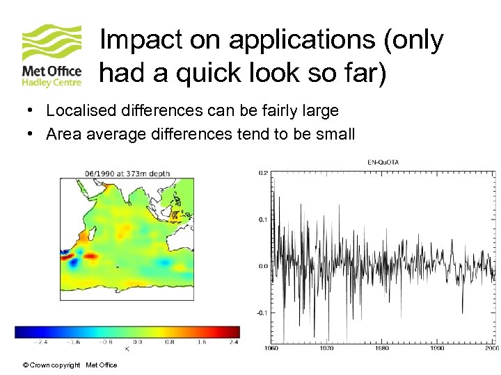 Impact on applications (only had a quick look so far) • Localised differences can