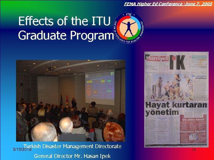 FEMA Higher Ed Conference -June 7, 2005 Click to edit Master title style Effects