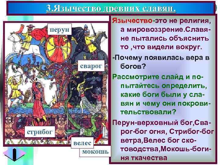 3. Язычество древних славян. Меню Язычество-это не религия, а мировоззрение. Славяперун не пытались объяснить