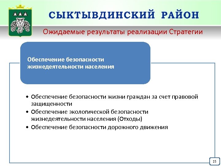 Ожидаемые результаты реализации Стратегии Обеспечение безопасности жизнедеятельности населения • Обеспечение безопасности жизни граждан за