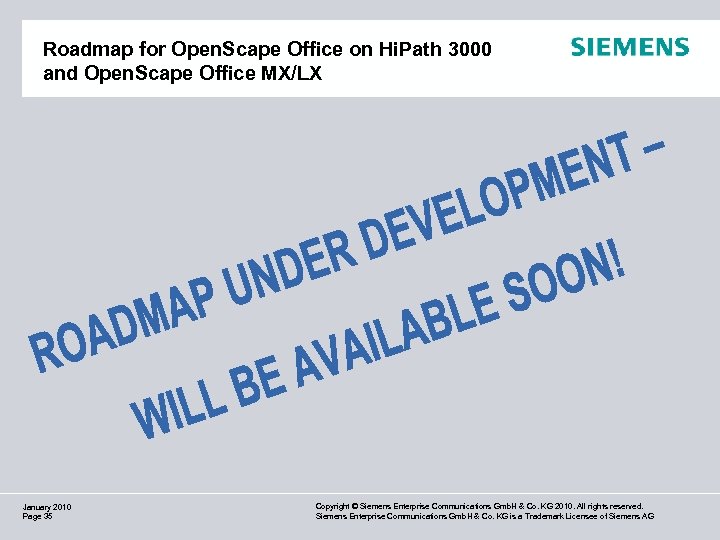 Roadmap for Open. Scape Office on Hi. Path 3000 and Open. Scape Office MX/LX
