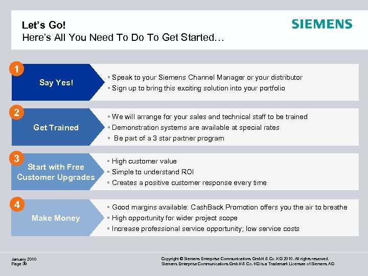 Let’s Go! Here’s All You Need To Do To Get Started… 1 Say Yes!