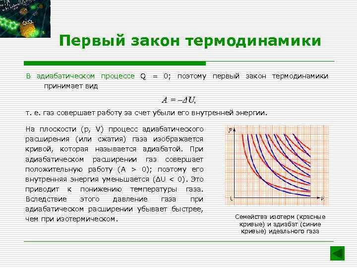 Первый закон термодинамики физика 10 класс задачи