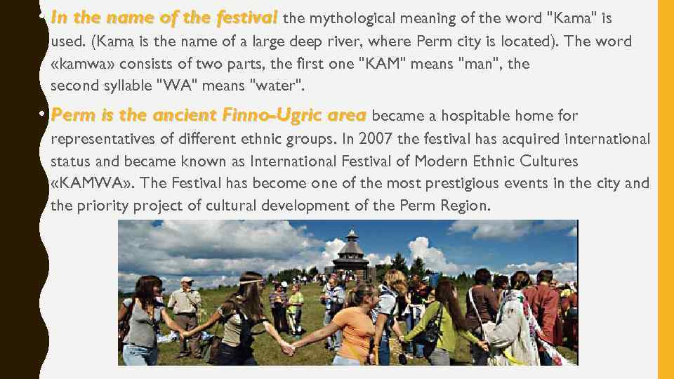  • In the name of the festival the mythological meaning of the word