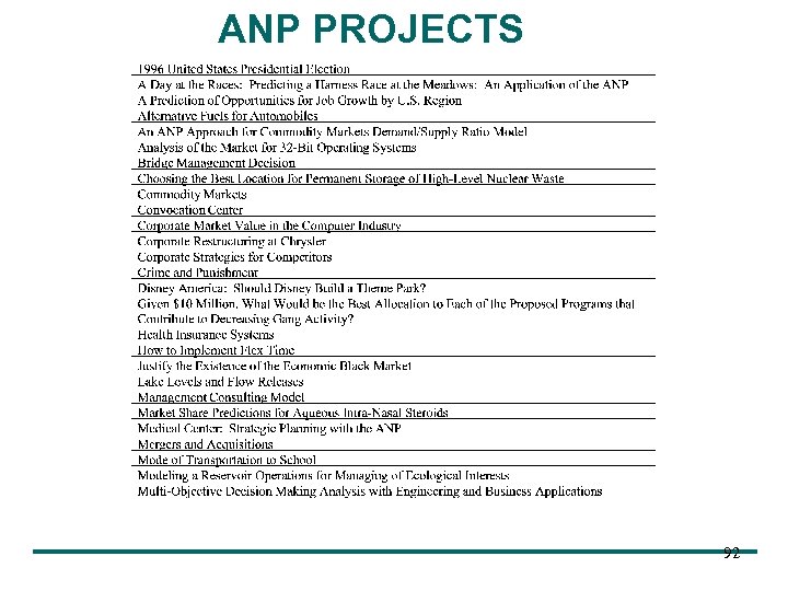 ANP PROJECTS 92 