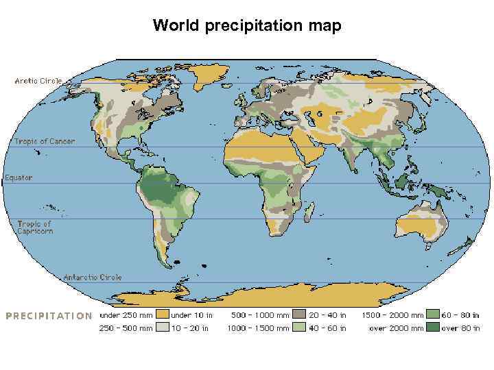 World precipitation map 