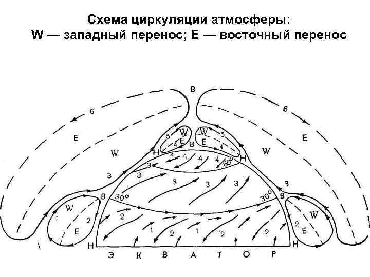 Схема общей циркуляции атмосферы