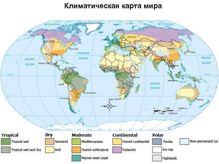 Климатическая карта мира 