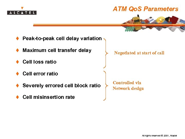 ATM Qo. S Parameters t Peak-to-peak cell delay variation t Maximum cell transfer delay