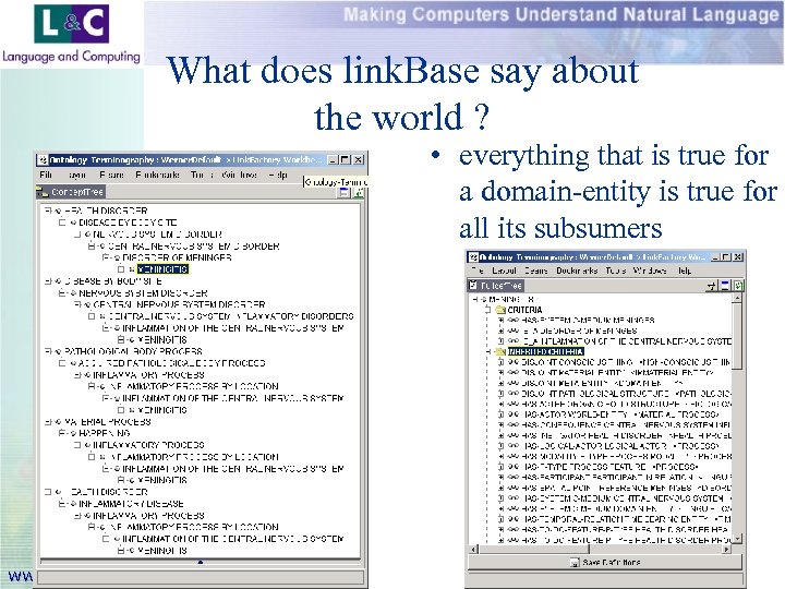 What does link. Base say about the world ? • everything that is true