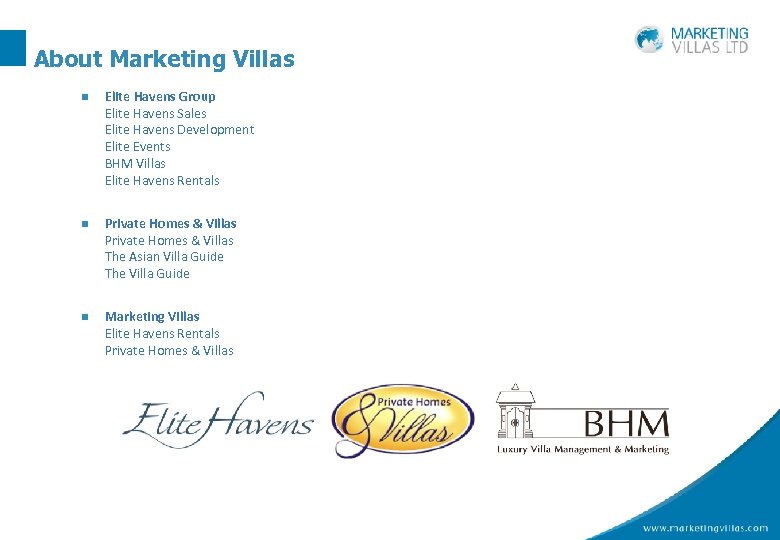 About Marketing Villas n Elite Havens Group Elite Havens Sales Elite Havens Development Elite