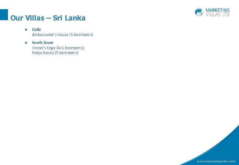 Our Villas – Sri Lanka n Galle Ambassador’s House (5 -bedrooms) n South Coast
