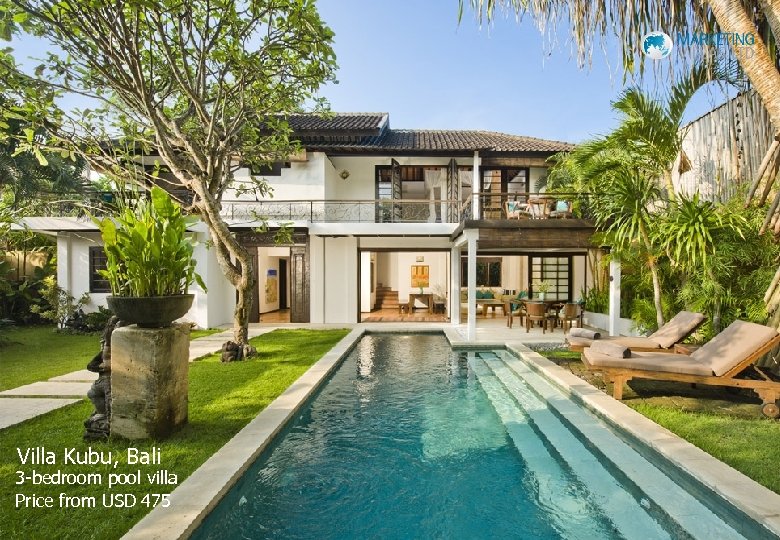 Villa Kubu, Bali 3 -bedroom pool villa Price from USD 475 