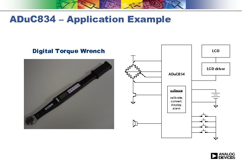 ADu. C 834 – Application Example Digital Torque Wrench LCD driver ADu. C 834