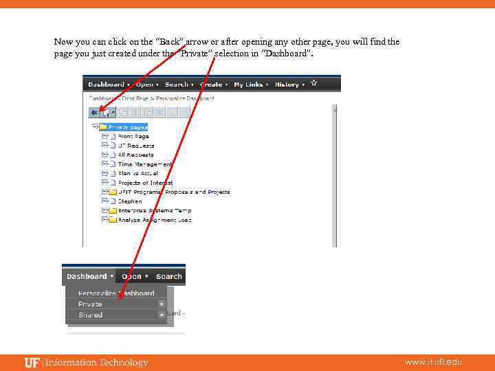 Now you can click on the “Back” arrow or after opening any other page,