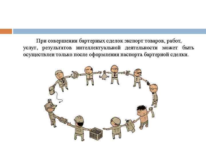 При совершении бартерных сделок экспорт товаров, работ, услуг, результатов интеллектуальной деятельности может быть осуществлен