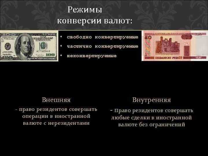 Сделки в иностранной валюте. Примеры свободно конвертируемых валют. Конвертируемые валюты примеры. Частично конвертируемая валюта. Конвертируемая валюта пример.