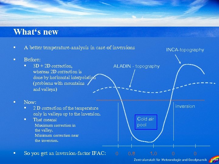 What‘s new § A better temperature-analysis in case of inversions § Before: § §