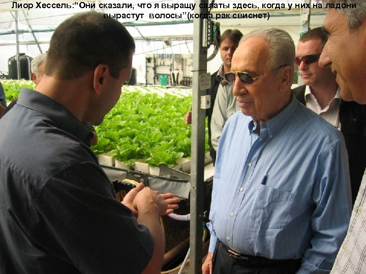 Лиор Хессель: “Они сказали, что я выращу салаты здесь, когда у них на ладони