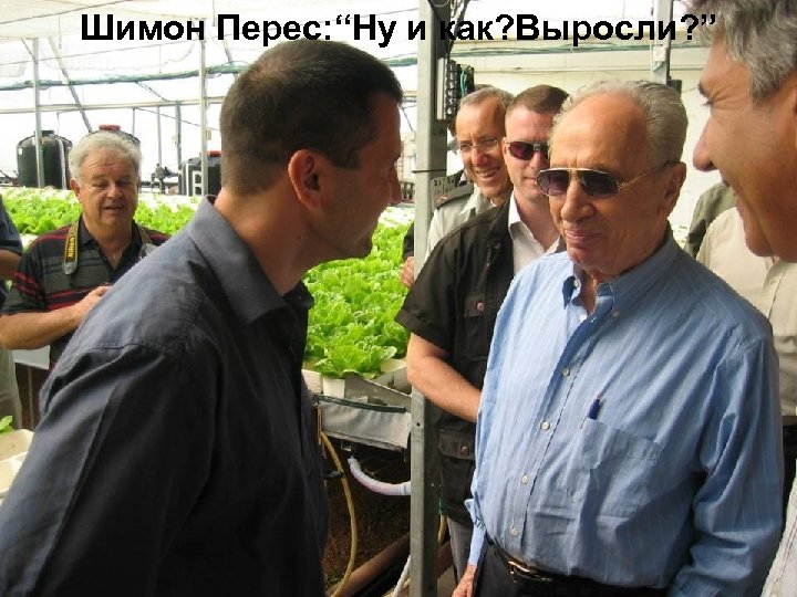 Шимон Перес: “Ну и как? Выросли? ” 