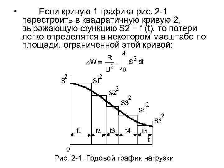  • Если кривую 1 графика рис. 2 -1 перестроить в квадратичную кривую 2,