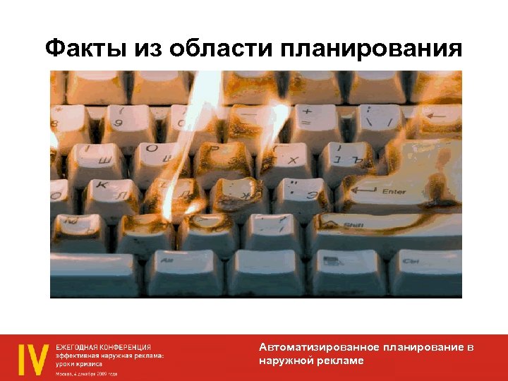 Факты из области планирования Автоматизированное планирование в наружной рекламе 