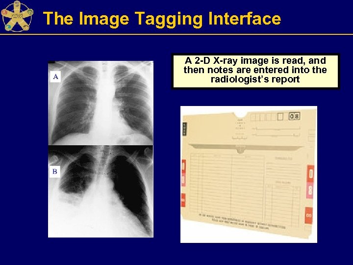 The Image Tagging Interface A 2 -D X-ray image is read, and then notes