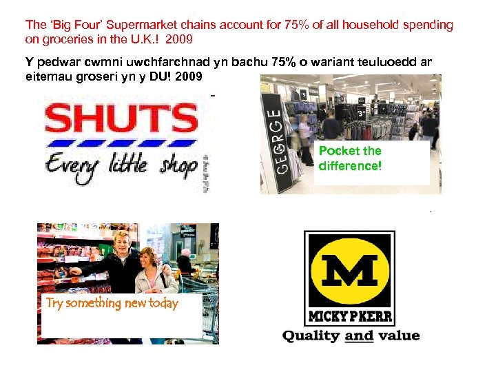 The ‘Big Four’ Supermarket chains account for 75% of all household spending on groceries