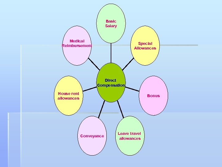 Basic Salary Medical Reimbursement Special Allowances Direct Compensation House rent allowances Bonus Conveyance Leave