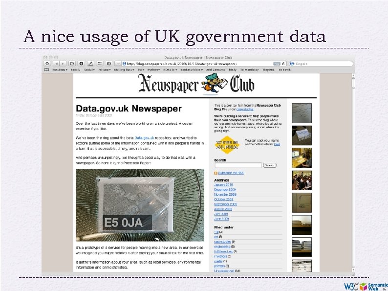 A nice usage of UK government data 16 