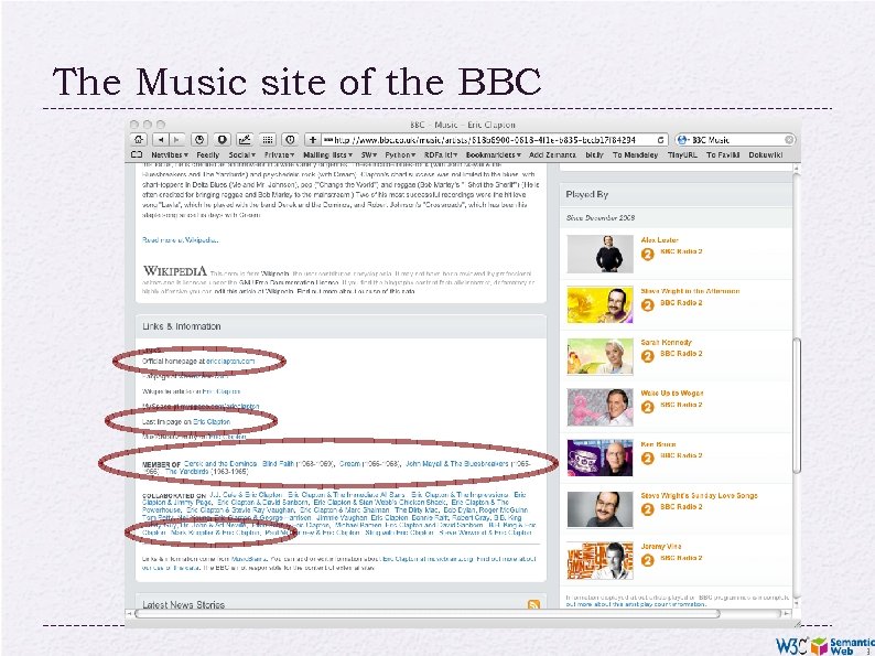 The Music site of the BBC 3 