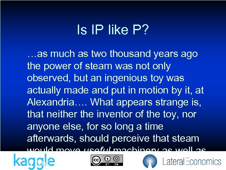 Is IP like P? …as much as two thousand years ago the power of