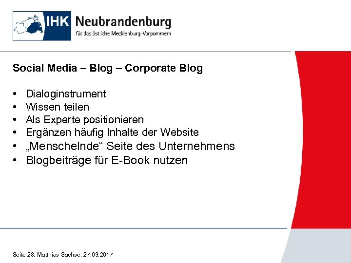 Social Media – Blog – Corporate Blog • • Dialoginstrument Wissen teilen Als Experte