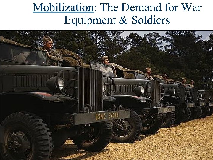 Mobilization: The Demand for War Mobilization Equipment & Soldiers 