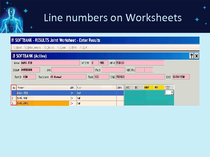 Line numbers on Worksheets 