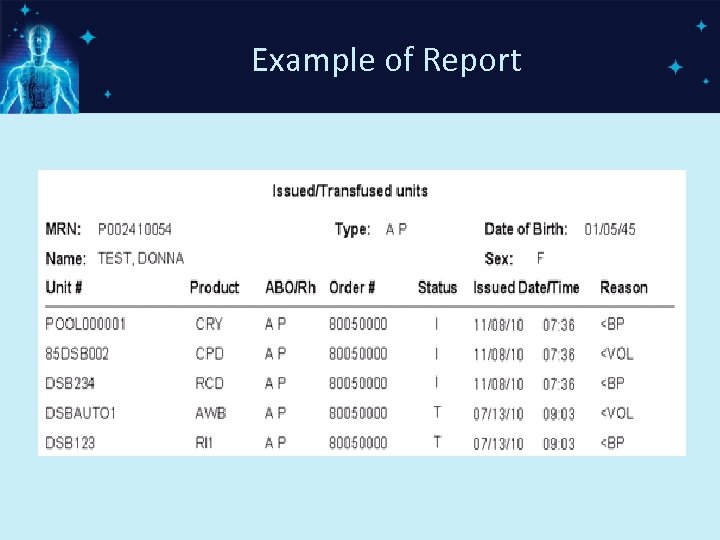 Example of Report 