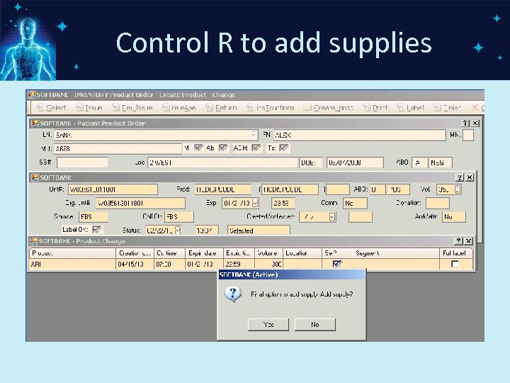 Control R to add supplies 