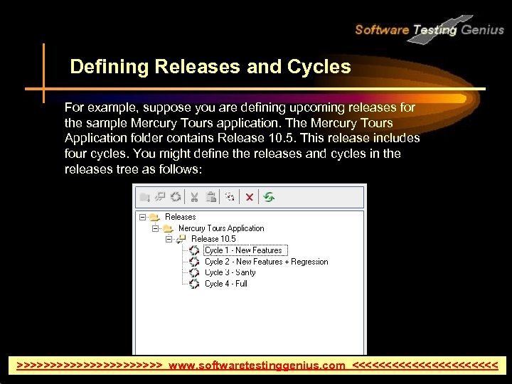 Defining Releases and Cycles For example, suppose you are defining upcoming releases for the