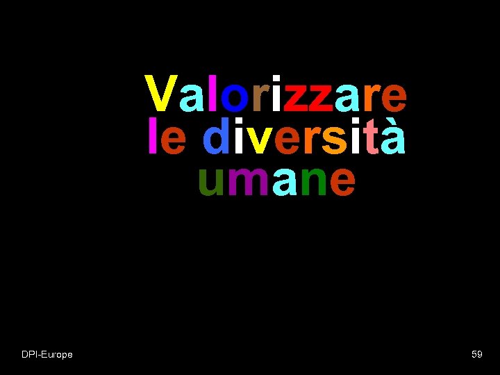 Valorizzare le diversità umane DPI-Europe 59 