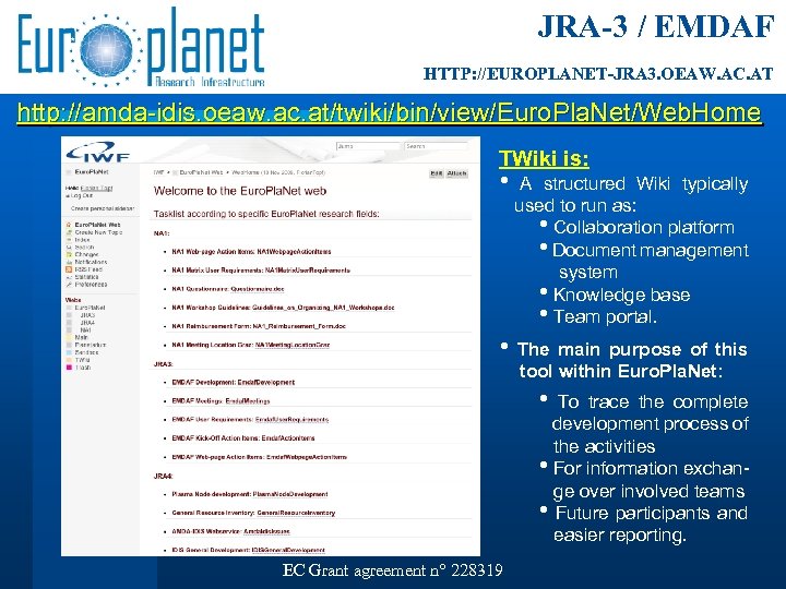 JRA-3 / EMDAF HTTP: //EUROPLANET-JRA 3. OEAW. AC. AT http: //amda-idis. oeaw. ac. at/twiki/bin/view/Euro.