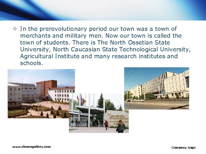 v In the prerevolutionary period our town was a town of merchants and military