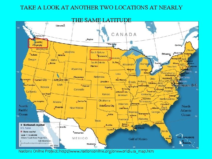 TAKE A LOOK AT ANOTHER TWO LOCATIONS AT NEARLY THE SAME LATITUDE Nations Online