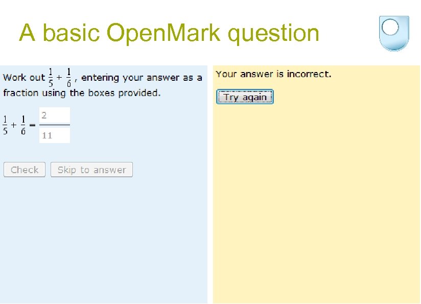 A basic Open. Mark question 
