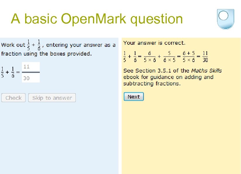 A basic Open. Mark question 