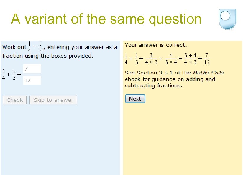 A variant of the same question 