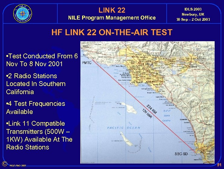 LINK 22 NILE Program Management Office IDLS 2003 Newbury, UK 30 Sep – 2