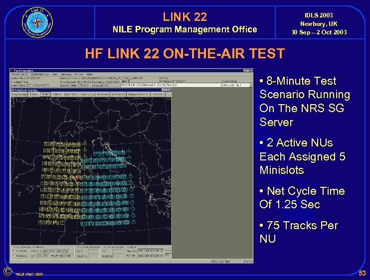 LINK 22 IDLS 2003 Newbury, UK 30 Sep – 2 Oct 2003 NILE Program