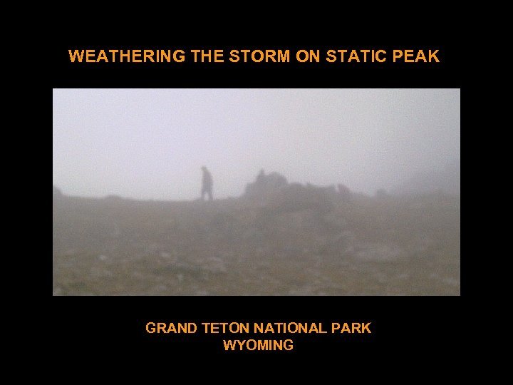 WEATHERING THE STORM ON STATIC PEAK GRAND TETON NATIONAL PARK WYOMING 